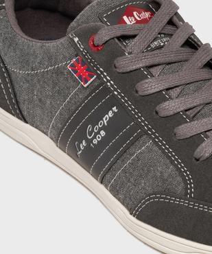 Baskets homme en toile basse style denim à bande contrastante - Lee Cooper vue6 - LEE COOPER - GEMO