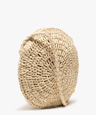 Sac femme en paille forme ronde avec pompons vue2 - GEMO (ACCESS) - GEMO