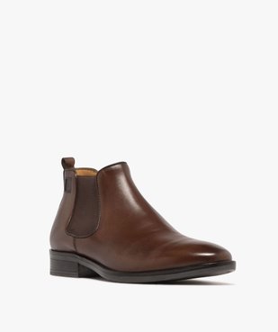 Boots homme Chelsea dessus en cuir - Pierre Cardin Diffusion vue3 - PIERRE CARDIN D - GEMO