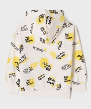 Sweat à capuche avec inscriptions graffiti garçon vue4 - GEMO 4G GARCON - GEMO