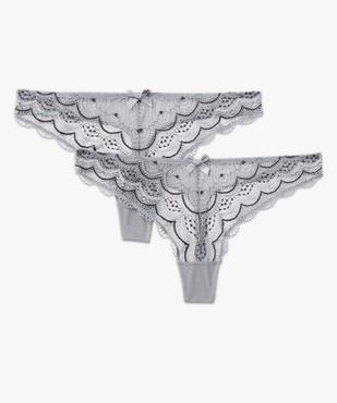 String en dentelle et tulle femme (lot de 2) vue4 - GEMO(HOMWR FEM) - GEMO