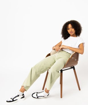 Jean « wide leg » taille haute longueur 7/8ème femme vue1 - GEMO(FEMME PAP) - GEMO