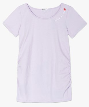 Tee-shirt de grossesse imprimé avec grand col rond vue4 - GEMO (MATER) - GEMO