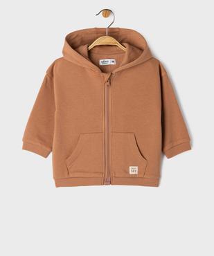 Sweat zippé à capuche à zip magnétique bébé garçon vue1 - GEMO 4G BEBE - GEMO