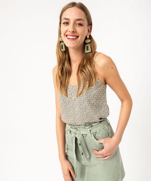 Débardeur à fines bretelles à motifs fleuris femme vue1 - GEMO 4G FEMME - GEMO