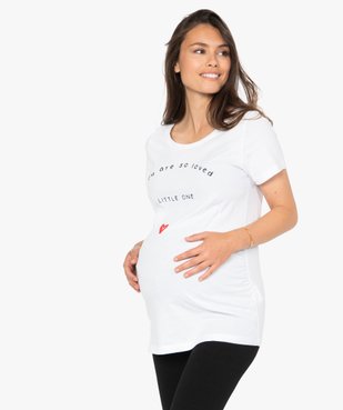 Tee-shirt de grossesse à message vue1 - GEMO (MATER) - GEMO