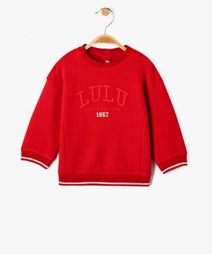 Sweat avec inscription brodée bébé garçon - LuluCastagnette vue2 - LULUCASTAGNETTE - GEMO