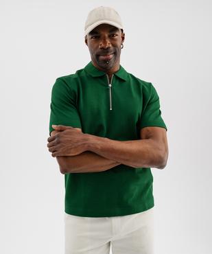 Polo manches courtes à col zippé homme vue3 - GEMO 4G HOMME - GEMO