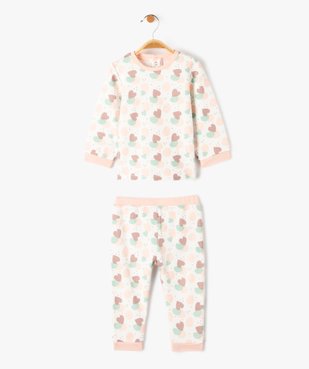 Pyjama bébé fille imprimé deux pièces vue1 - GEMO(BB COUCHE) - GEMO