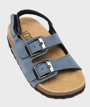 Sandales à bride scratch et semelle intérieure cuir anatomique garçon - 5 Miles vue5 - 5 MILES - GEMO