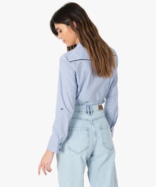 Chemise femme à fines rayures vue3 - GEMO(FEMME PAP) - GEMO