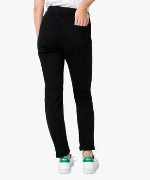 Pantalon femme en toile coupe slim 5 poches vue3 - GEMO (JEAN) - GEMO