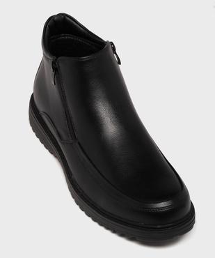 Boots fourrées confortables à double zip homme vue5 - G'FLEX - GEMO