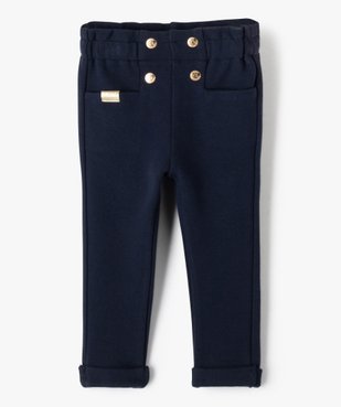 Pantalon bébé fille bateau en maille - LuluCastagnette vue1 - LULUCASTAGNETTE - GEMO