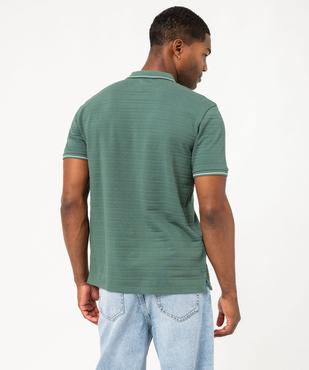 Polo à manches courtes effet rayé homme vue3 - GEMO 4G HOMME - GEMO