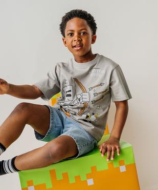 Tee-shirt manches courtes à motif XXL garçon - Minecraft vue8 - MINECRAFT - GEMO