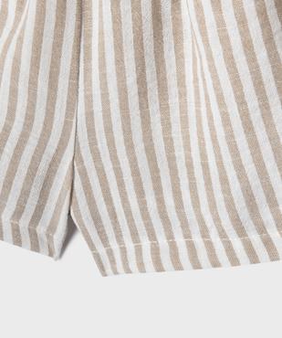 Ensemble 2 pièces blouse manches courtes + short bébé fille vue3 - GEMO(BEBE DEBT) - GEMO