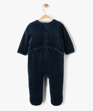 Pyjama bébé en velours avec message sur le buste vue4 - 1E PRIX BY GEMO - GEMO