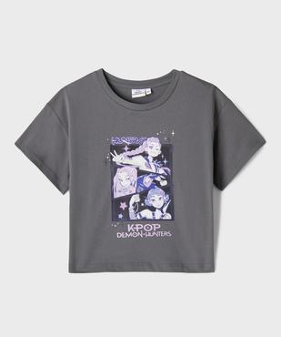 Tee-shirt manches courtes avec motif Huntrix fille - K-pop Demon Hunters vue1 - KPOP DEMON HUNTERS - GEMO