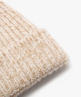 Bonnet en maille pailletée avec pompon fille vue2 - GEMO 4G FILLE - GEMO