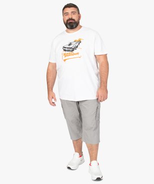 Pantacourt homme en toile unie avec larges poches vue5 - GEMO (G TAILLE) - GEMO