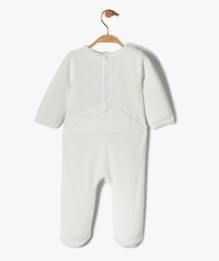 Pyjama bébé en velours avec ouverture pont-dos vue3 - 1E PRIX BY GEMO - GEMO