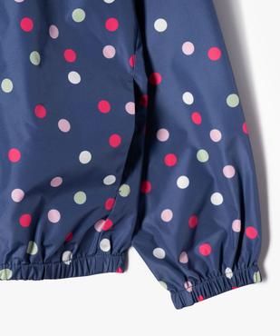 Coupe-vent à capuche déperlant imprimé pois fille - Les Produits Malins vue3 - GEMO (ENFANT) - GEMO