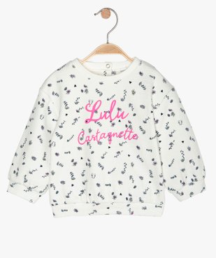 Sweat bébé fille à fleurs - Lulu Castagnette vue1 - LULUCASTAGNETTE - GEMO
