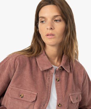 Chemise femme en velours côtelé vue2 - GEMO(FEMME PAP) - GEMO