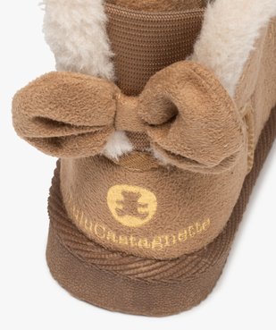 Boots fourrées bébé fille en textile suédé – LuluCastagnette vue6 - LULU CASTAGNETT - GEMO