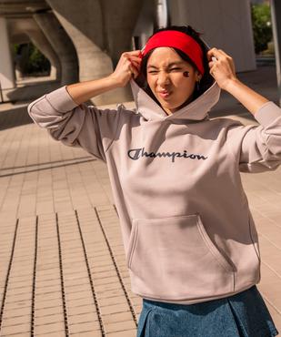 Sweat à capuche avec inscription sur le buste fille - Champion vue1 - CHAMPION USA - GEMO