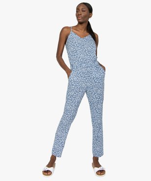 Combinaison pantalon femme à motifs fleuris vue1 - GEMO(FEMME PAP) - GEMO