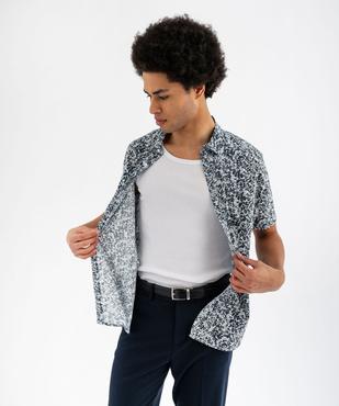 Chemise à manches courtes fleurie homme vue1 - GEMO (HOMME) - GEMO