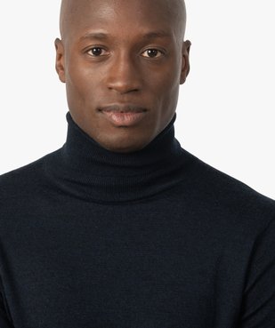 Pull homme à col roulé 100% laine mérinos vue2 - GEMO (HOMME) - GEMO