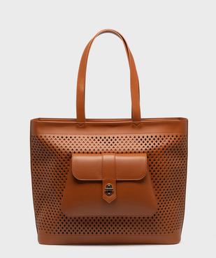 Sac cabas grand format ajouré femme vue1 - GEMO (ACCESS) - GEMO