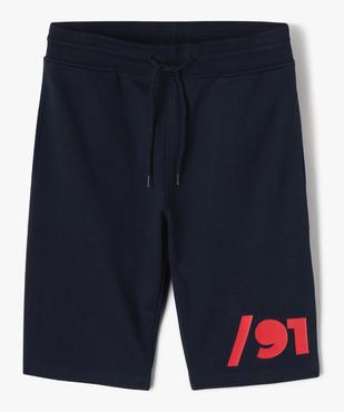 Bermuda en maille avec ceinture élastique garçon vue1 - GEMO (JUNIOR) - GEMO