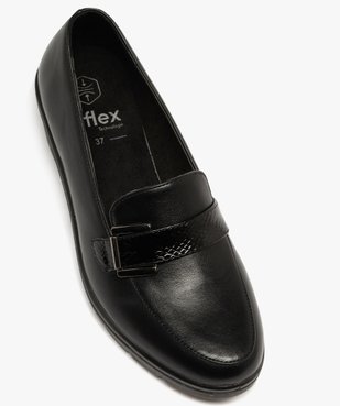 Mocassins femme confort à talon compensé et bride vernie fantaisie vue5 - G'FLEX GEMO FOR GOOD - GEMO