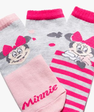 Chaussettes bébé fille tige haute imprimées Minnie - Disney (lot de 3) vue2 - MINNIE - GEMO
