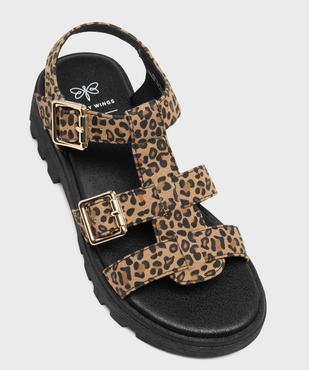 Sandales en toile à motif léopard fille - Lovely Wings vue5 - LOVELY WINGS - GEMO