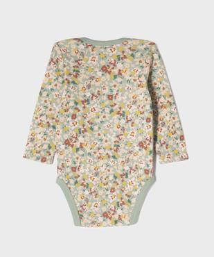 Bodies manches longues à motifs fleuris bébé fille (lot de 3) vue3 - GEMO 4G BEBE - GEMO