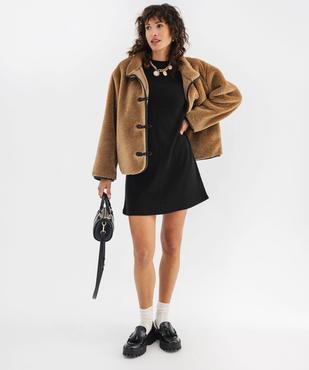 Robe pull à manches courtes et col rond femme vue4 - GEMO(FEMME PAP) - GEMO