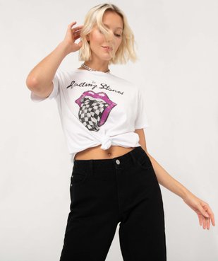 Tee-shirt femme à manches courtes avec motif - Rolling Stones vue1 - ROLLING STONES - GEMO