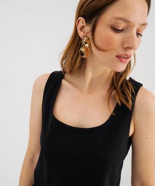 Débardeur à larges bretelles et col carré en microfibre femme vue1 - GEMO(FEMME PAP) - GEMO