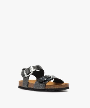 Sandales fille à brides à boucle et semelle intérieure cuir vue2 - GEMO (ENFANT) - GEMO