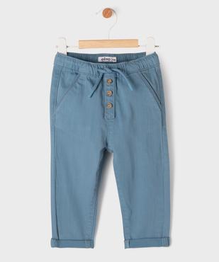 Pantalon chino avec taille ajustable bébé garçon vue2 - GEMO(BEBE DEBT) - GEMO