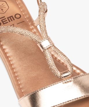 Sandales femme scintillantes avec bride à strass vue6 - GEMO (CASUAL) - GEMO