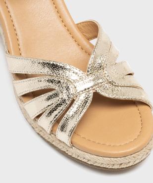 Sandales compensées en toile métallisée femme - Valentina Baldano vue6 - VALENTINA BALDA - GEMO