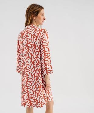 Chemise de nuit fluide forme chemise femme vue3 - GEMO 4G FEMME - GEMO