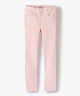Pantalon fille skinny uni à taille élastiquée vue1 - GEMO C4G FILLE - GEMO