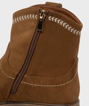 Boots en suédine look western fille - LuluCastagnette vue6 - LULUCASTAGNETTE - GEMO